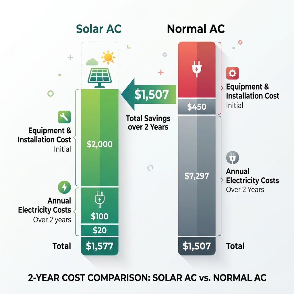 Solar AC vs Normal AC Cost Comparison