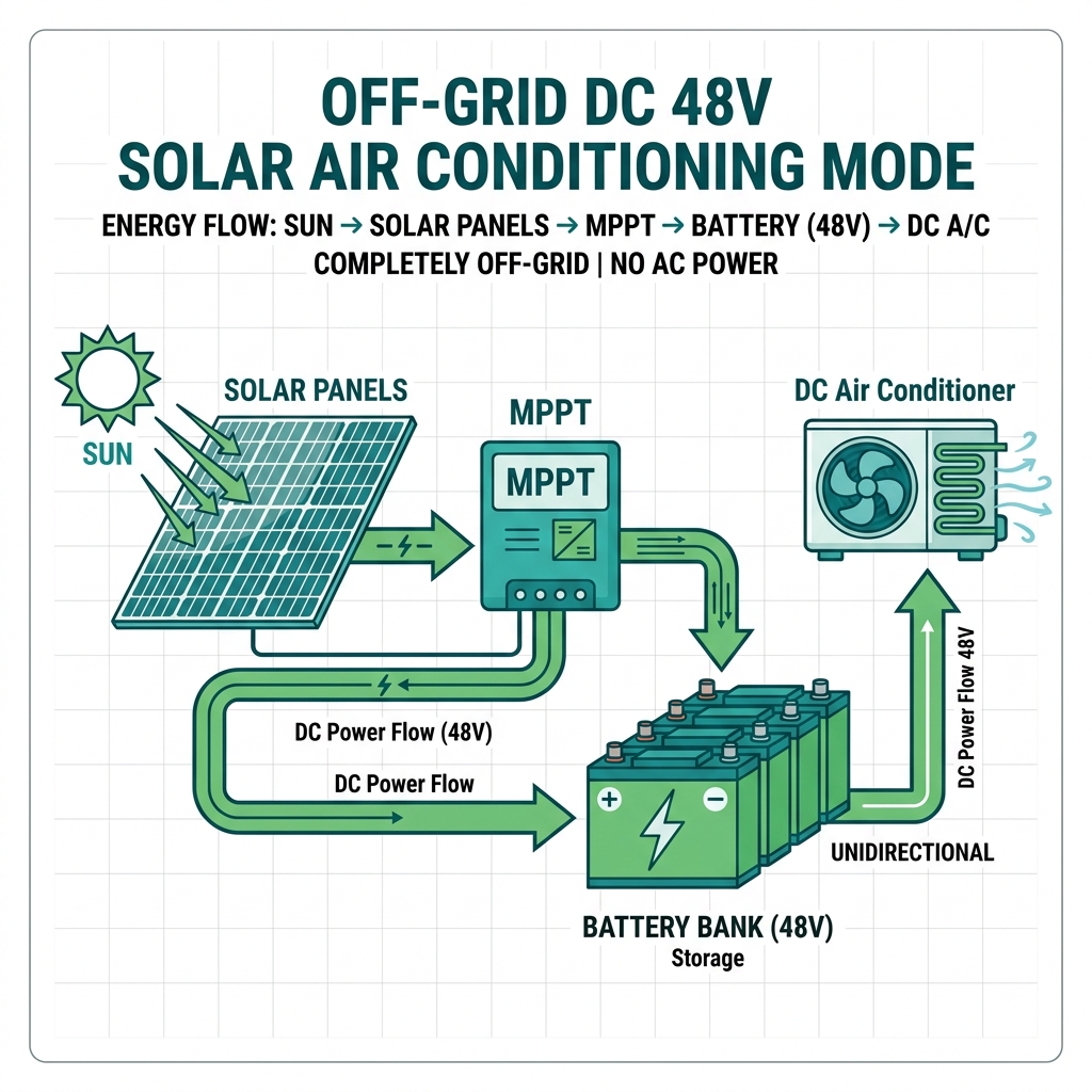 Mode C - Off-Grid DC Diagram